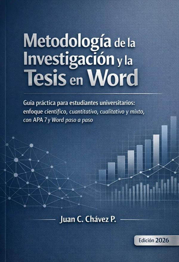 Portada del libro Metodología de la Investigación y la Tesis en Word